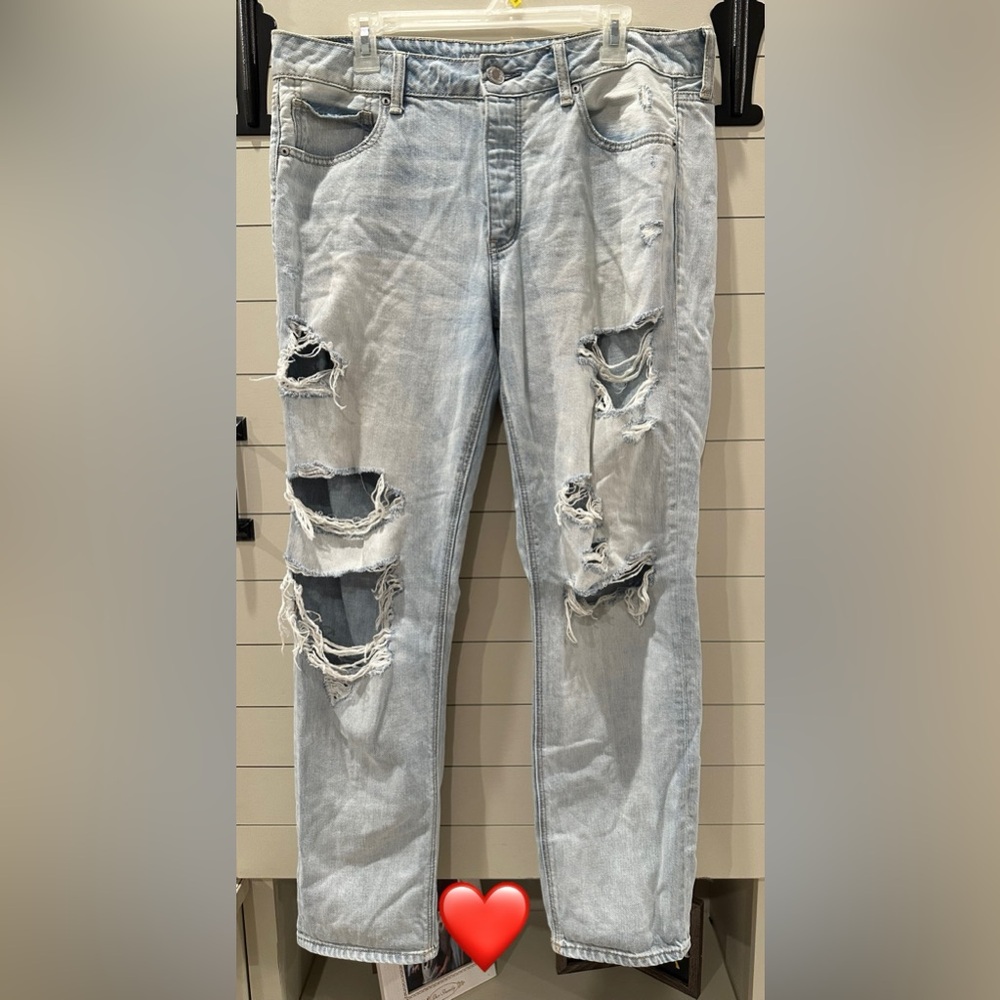 American Eagle Outfitters TOMGIRL Ripped Jeans Size 14 Long